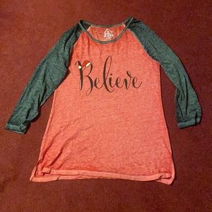 Well Worn women’s long sleeve Christmas shirt